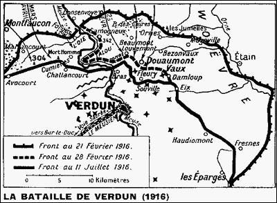 L'arme franaise supporte autour de Verdun l'offensive allemande de -----  -----.
