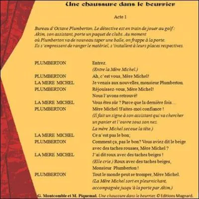 Quels noms portent les changes de paroles entre les comdiens ?