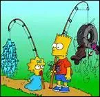 Maggie et Bart (aller)  la pche.