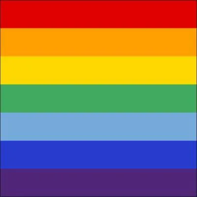 Ce drapeau, compos des couleurs de l'arc-en-ciel, reprsente l'emblme... ?