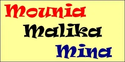 Quel pr&eacute;nom, d'origine arabe, signifie "celle qui poss&egrave;de" ?