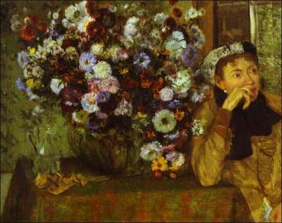 De quel peintre, n en 1834  Paris, est le tableau  Femme aux chrysanthmes  ?