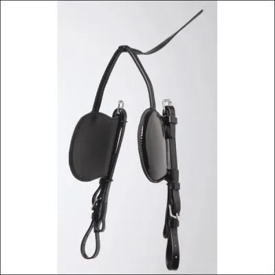 Ce sont des pices du harnachement du cheval de trait qui vont par deux et qui recouvrent les yeux du cheval, l'empchant ainsi de voir sur les cts. Ce sont...