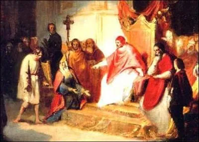 A quel pape, l'empereur Henri IV vint-il nu pieds implorer le pardon ?