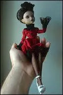 Qu'est-ce qui tient la poupe sur la photo ?