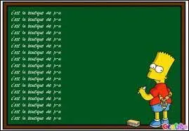 J'observe l'image et je vois : une mme phrase crite 17 fois sur le tableau vert !