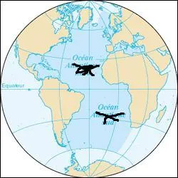 Lequel spare l'Europe et l'Amrique du Nord ?