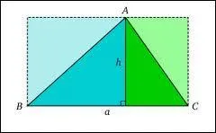 La base d'un triangle qui a une aire de 36 cm et une hauteur de 4 cm vaut 18 m.