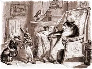 Dans cette fable la morale est,  Grippeminaud le bon aptre jetant des deux cts la griffe en mme temps, mit les plaideurs d'accord en croquant l'un et l'autre.  