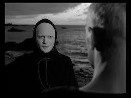 Sous la cagoule, un personnage souvent parodi par Woody Allen (Guerre et amour, Scoop... ) qui est celui du Septime sceau, d'Ingmar Bergman. De qui s'agit-il ?