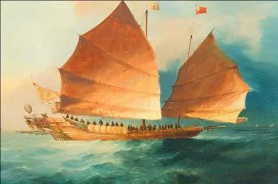 Voici une oeuvre d'un artiste inconnu, peinte au XIXme sicle, dont on peut admirer la dlicatesse, et les teintes si douces alors que le sujet est d'ordre guerrier. A votre avis, s'agit-il... ?