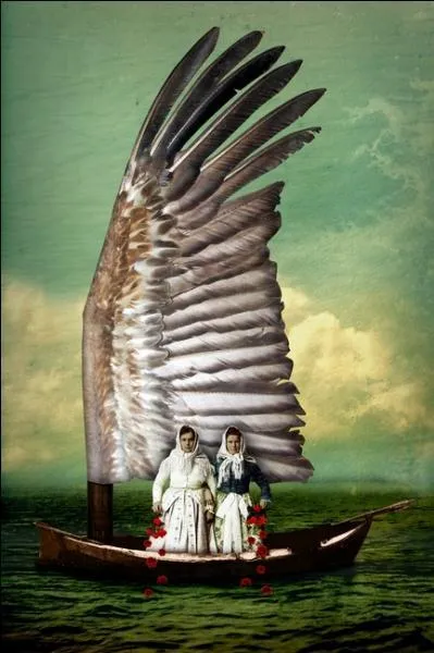 Voici un trs joli tableau, o la voile se fait plumage indien. Comment est titre cette oeuvre de Welzstein ?