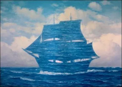 Magritte a ce talent trs spcial de nous poser des questions inattendues mais pourtant pertinentes, rien qu'en regardant le monde. Ce beau voilier bleu nous dit... ?