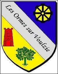 Ce blason appartient  la commune francilienne des Ormes-sur-Voulzie. Elle se situe dans le dpartement ...