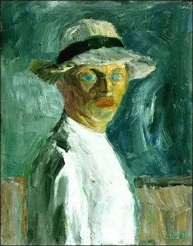 Autoportrait au chapeau de paille.