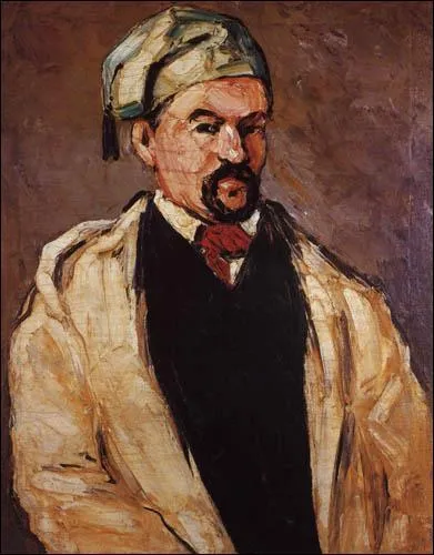 L'homme avec le chapeau bleu.