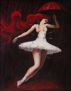 Ici, la danseuse de Adrian Borda ne porte pas le tutu noir mais le tutu blanc, et on pourrait la croire sur la scne de... ?