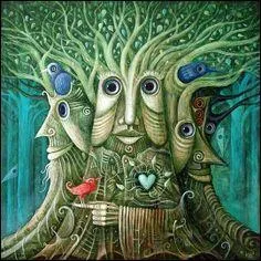 L'artiste Leszek Costuj a laiss s'exprimer son imagination dans ce tableau sylvestre, qui fait bien le lien avec certaines scnes du film... ?