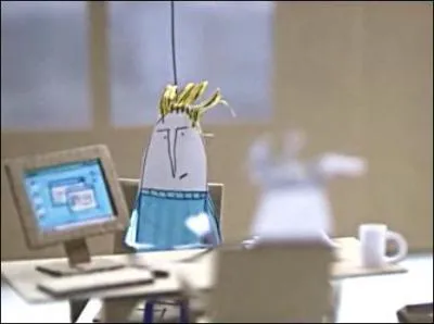 Rue89 a prsent un film d'animation sur la crise, avec des personnages en carton. L'une des voix est celle du comdien qui double: