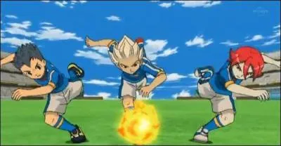 Quelle technique utilise Axel Blaze, Xavier Foster et Austin Hobbes pour marquer  leur tour un troisime but ?