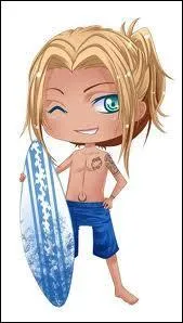 De quel manga vient ce chibi surfer et comment s'appelle-t-il ?