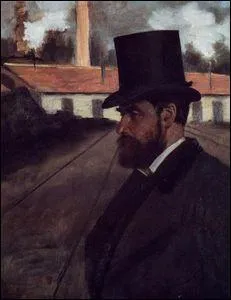 Henri Rouart devant son usine.