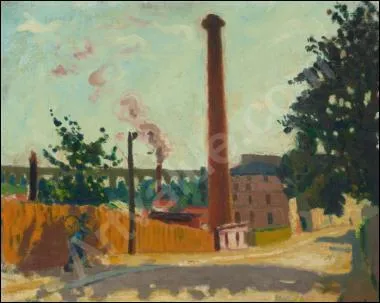 Arceuil, l'usine et l'aqueduc.