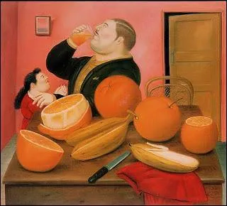 Qu'a mis Fernando Botero dans le verre qu'il a peint ?
