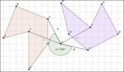 Il est ais de transformer le polygone beige en polygon mauve.  l'aide de quelle transformation ?