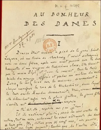 Qui a crit au Bonheur des dames  ?