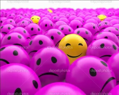 De quelle couleur sont les smileys heureux ?