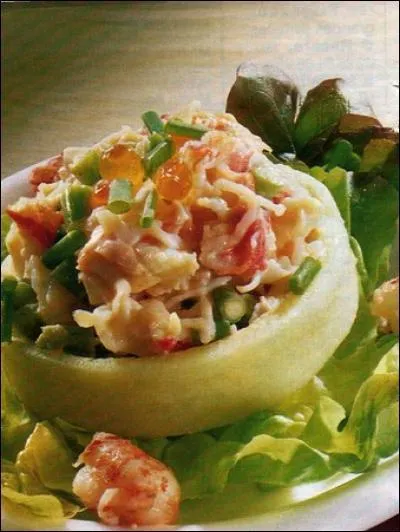 J'ai prpar un repas simple mais j'ai choisi le crabe le plus recherch du Monde pour farcir ces fonds d'artichauts, et je l'ai fait venir d'Alaska :