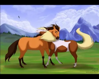 Spirit aime une jument nomm Rivire.