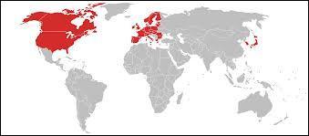Quelles sont les trois rgions de la triade, qui ont tendance  dominer le monde conomiquement ?