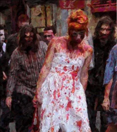 Depuis 2003, des manifestations publiques au cours desquelles les participants sont dguiss et grims en zombies sont organises dans plusieurs villes, principalement nord-amricaines. Ce sont des :