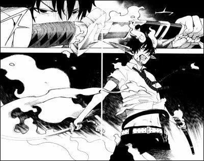 De quelle couleur est le tissu qu'utilise Rin pour ranger son sabre ?