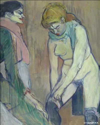 Qui a peint Femme tirant sur son bas ?