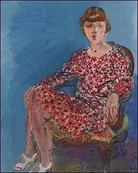 Qui a peint cette femme aux bas sur une toile intitule  Portrait de femme assise dans un fauteuil  ?