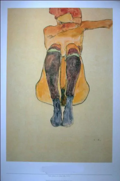 Qui a peint Nue assise aux bas violets ?