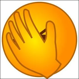 Quel anglicisme dsigne le geste de se voiler la face avec une main ?