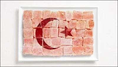 Ce drapeau est fait  base de loukoum. Quel pays reprsente-t-il ?