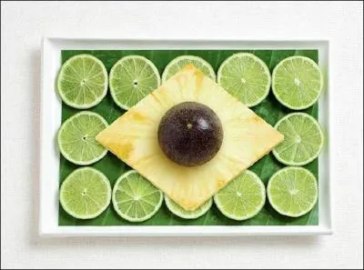 Ce drapeau est fait  base d'une feuille de bananier citron, des ananas et un fruit de la passion. Quel pays reprsente-t-il ?