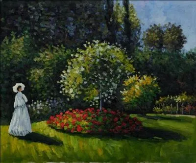 Qui a peint Jeanne Marguerite Lecadre sur cette toile intitule  Femme dans un jardin  ?