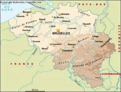 La Belgique partage sa plus longue frontire avec la France. Quels sont les 5 dpartements franais limitrophes de la Belgique ?