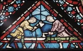 Que font ces gens sur ce vitrail de la cathdrale de Chartres ?