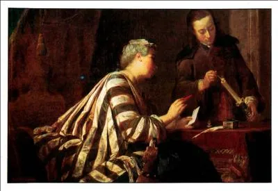 Qui a peint une femme occupe  cacheter une lettre ?