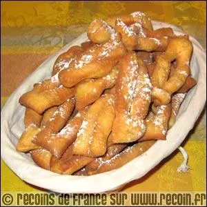 Vous passez dj au dessert ? C'est entendu. Quelle est l'ancienne appellation des bugnes, ces beignets que l'on mange traditionnellement en Bourgogne pour le Carnaval ?