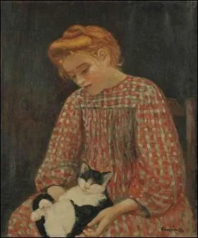 Qui a peint Jeune fille au chat ?