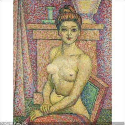 Qui a peint femme nue au chignon assise ?