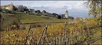 Quel est le nom de ce village du Haut-Rhin, perch sur une colline  285 mtres ?